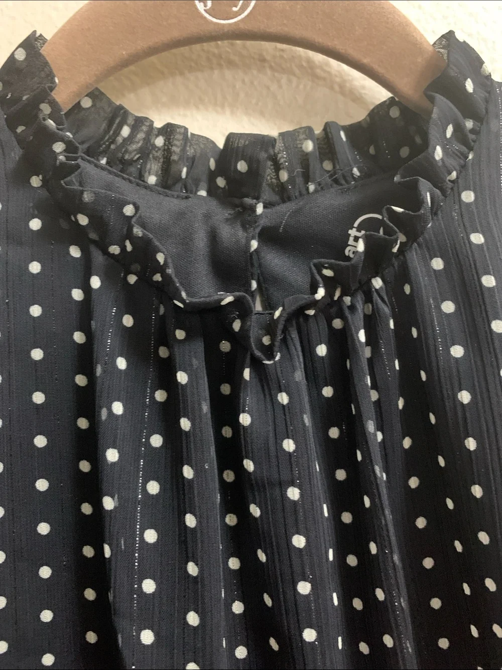 Art Class Polka Dot Chiffon Tiered Party Dress Size 7/8 Black White Recital
